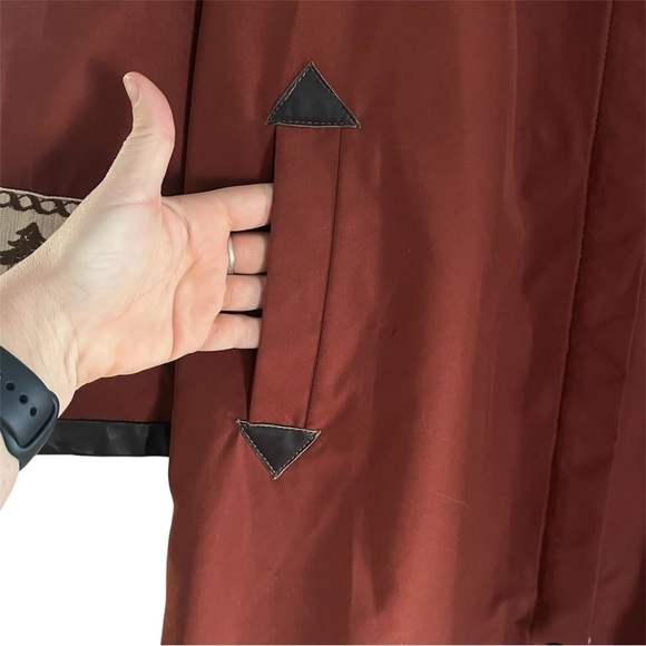 Vintage 1970s Herr’s Furs Nino-Flex Parka Embroidery Rust Brown Size Large - Picture 4 of 14